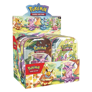 prismatic evolutions mini tin display